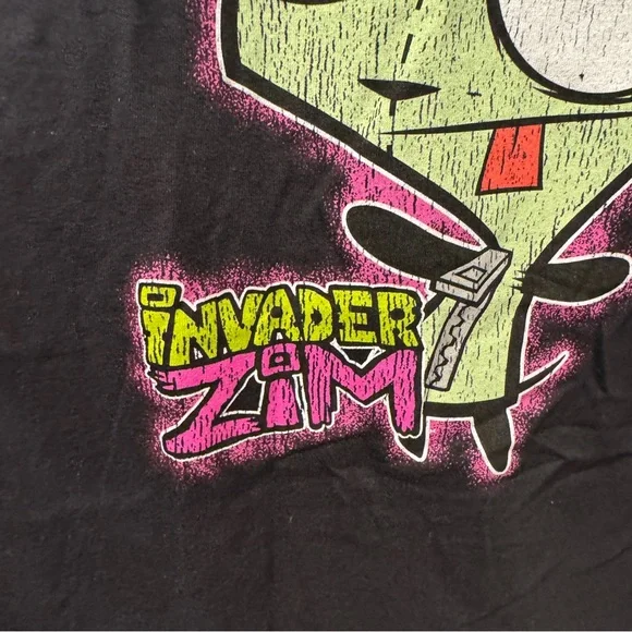 Invader Zim GIR Character Black Short Sleeve Graphic Tee NWOT XXL - Picture 4 of 5